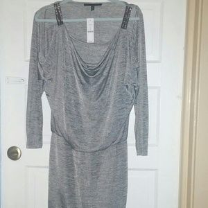 Silver cling dress